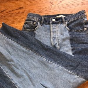 Spilt color pa sum jeans